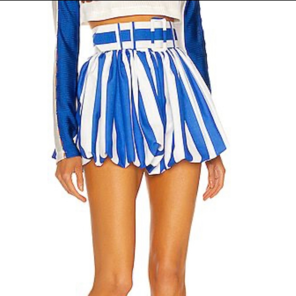 Raisa Vanessa belter striped shorts